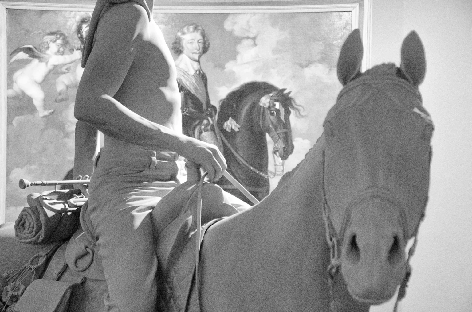 Observed by horses and rider, Cor Fransen